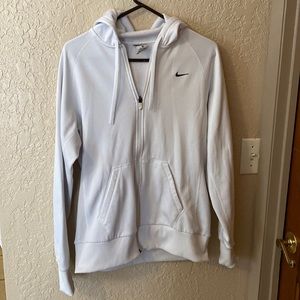 White Nike zip up